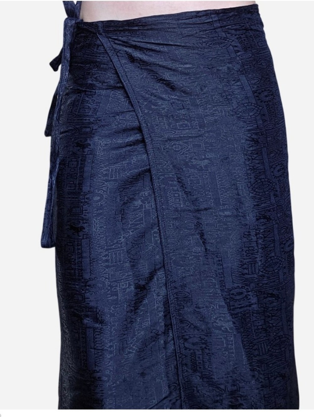 100% Silk wrap maxi skirt